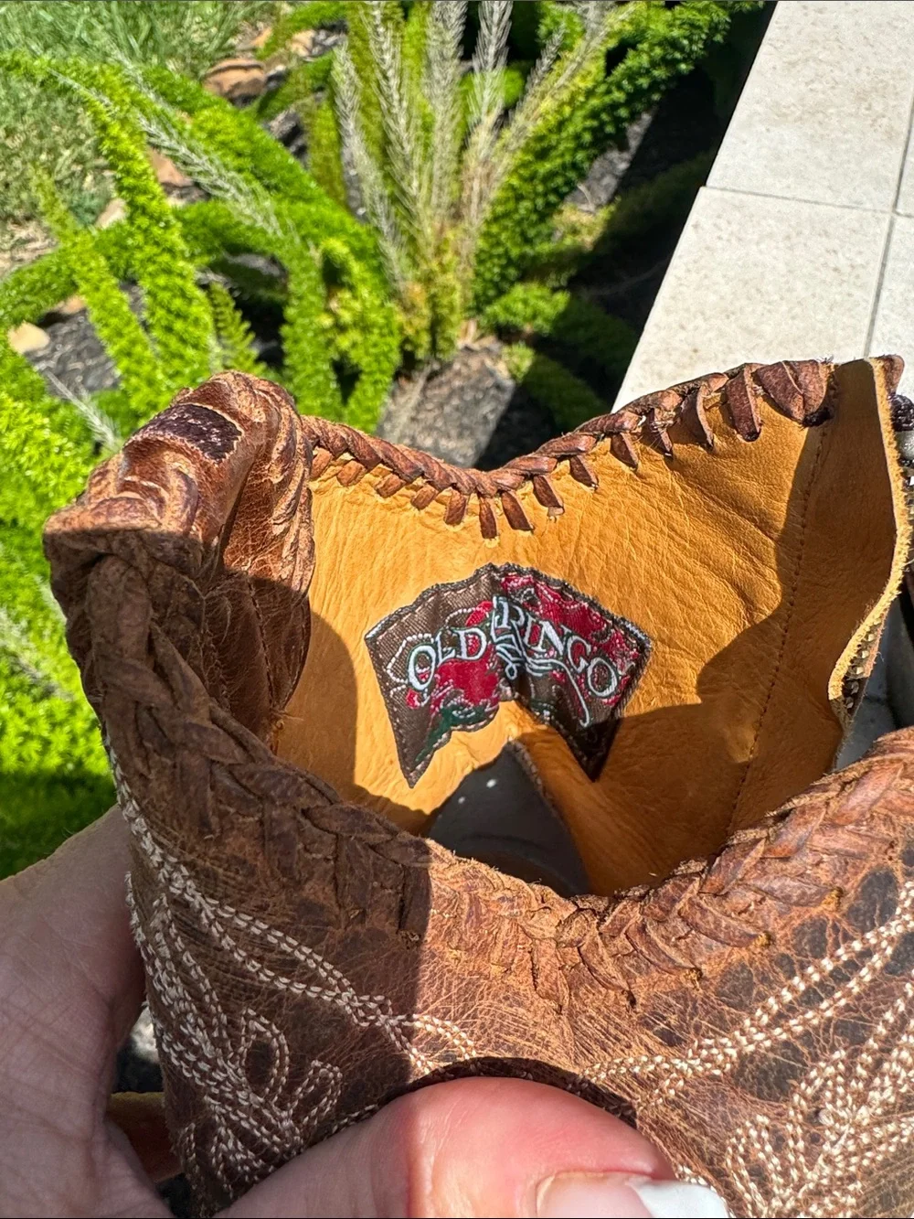 Old Gringo Brown Distressed Leather Embroidered Ankle Boots